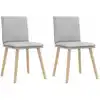 Image de vidaXL Chaises à manger lot de 2 gris nuage tissu