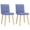 Image de vidaXL Chaises à Manger Lot de 2 Bleu Jean Tissu, Chaise, Chaise de Salon, Chaise d'accent, Chaise de Cuisine, siège de Salle à Manger
