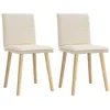 Image de vidaXL Chaises à Manger Lot de 2 Lin, Chaise, Chaise de Salon, Chaise d'accent, Chaise de Cuisine, siège de Salle à Manger, Chaise d'appoint