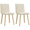 Image de vidaXL Chaises à manger lot de 2 Lin