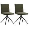 Image de vidaXL Chaise à Manger Vert armée Similicuir Daim, Chaise, Chaise de Salon, Chaise d'accent, Chaise de Cuisine, siège de Salle à Manger