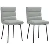 Image de vidaXL Chaises à Manger Lot de 2 Gris Clair Velours, Chaise, Chaise de Salon, Chaise d'accent, Chaise de Cuisine, siège de Salle à Manger