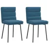 Image de vidaXL Chaises à Manger Lot de 2 Bleu Velours, Chaise, Chaise de Salon, Chaise d'accent, Chaise de Cuisine, siège de Salle à Manger, Chaise d'appoint