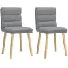 Image de vidaXL Chaises à manger lot de 2 gris clair tissu