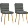 Image de vidaXL Chaises à manger lot de 2 gris foncé tissu