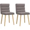 Image de vidaXL Chaises à Manger Lot de 2 Taupe Tissu, Chaise, Chaise de Salon, Chaise d'accent, Chaise de Cuisine, siège de Salle à Manger, Chaise d'appoint