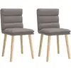 Image de vidaXL Chaises à manger lot de 2 taupe tissu