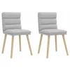 Image de vidaXL Chaises à Manger Lot de 2 Gris Nuage Tissu, Chaise, Chaise de Salon, Chaise d'accent, Chaise de Cuisine, siège de Salle à Manger