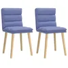 Image de vidaXL Chaises à Manger Lot de 2 Bleu Jean Tissu, Chaise, Chaise de Salon, Chaise d'accent, Chaise de Cuisine, siège de Salle à Manger