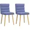 Image de vidaXL Chaises à manger lot de 2 bleu jean tissu