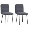 Image de vidaXL Chaises à Manger Lot de 2 Gris foncé Velours, Chaise, Chaise de Salon, Chaise d'accent, Chaise de Cuisine, siège de Salle à Manger