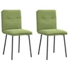 Image de vidaXL Chaises à Manger Lot de 2 Vert Clair Velours, Chaise, Chaise de Salon, Chaise d'accent, Chaise de Cuisine, siège de Salle à Manger