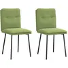Image de vidaXL Chaises à manger lot de 2 Vert clair Velours
