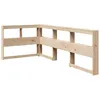 Image de vidaXL Tête de lit de bibliothèque en Forme de L Bois Massif de pin, tête de lit, tête de lit avec Rangement, tête de lit d'armoire