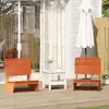 Image de vidaXL Chaises de jardin lot de 2 cire marron 60x64x70,5 cm