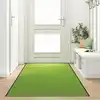 Image de vidaXL Tapis d'entrée Autre Vert et Noir 120 x 350 cm Polyamide et PVC