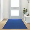 Image de vidaXL Tapis d'entrée Autre Bleu et Noir 120 x 350 cm Polyamide et PVC