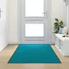 Image de vidaXL Tapis d'entrée Autre Cyan et Noir 120 x 300 cm Polyamide et PVC
