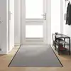 Image de vidaXL Tapis d'entrée Autre Gris et Noir 120 x 350 cm