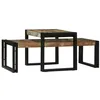 Image de vidaXL Table Basse 2 pcs Multicolore Bois Recyclé Solide, Table Basse élégante, Meuble Moderne, Salon Compact, Accent Fonctionnel, Surface Durable, Design Minimaliste
