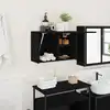 Image de vidaXL Armoire murale de bain noir 60x25x40 cm bois d'ingénierie