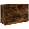 Image de Armoire murale de bain chêne fumé 60x25x40 cm bois d ingénierie
