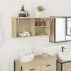 Image de vidaXL Armoire murale de bain chêne sonoma 80x25x40 cm bois ingénierie