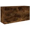 Image de vidaXL Armoire Murale de Bain chêne fumé 80x25x40 cm Bois d'ingénierie, Placard Mural de Salle de Bain, Armoire Murale pour Salle de Bain, Rangement Mural de Salle de Bain
