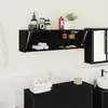 Image de vidaXL Armoire murale de bain noir 100x25x30 cm bois d'ingénierie