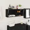 Image de vidaXL Armoire murale de bain noir 100x25x40 cm bois d'ingénierie