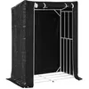 Image de vidaXL Portant de Bois de Chauffage et Housse de Pluie Acier galvanisé, Stockage de bûches, Porte-bûches de cheminée, Stockage de bûches à l'intérieur