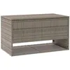 Image de vidaXL Coffre à Coussins d'extérieur Gris 100x55x55,5cm résine tressée, conteneur à Coussins, boîte à Coussins de Jardin, boîte, boîte de Rangement