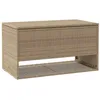 Image de vidaXL Coffre à Coussins d'extérieur Beige 100x55x55,5 cm polyrotin, conteneur à Coussins, boîte à Coussins de Jardin, boîte, boîte de Rangement