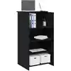 Image de vidaXL Bureau de réception noir 55x50x103,5 cm bois d'ingénierie