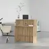Image de vidaXL Bureau réception chêne artisanal 100x50x103,5cm bois ingénierie