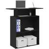 Image de vidaXL Bureau de réception Noir 100x40x104 cm Bois d'ingénierie