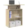 Image de vidaXL Bureau de réception Chêne Sonoma 100x40x104 cm Bois d'ingénierie