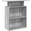 Image de vidaXL Bureau de réception Sonoma Gris 100x40x104 cm Bois ingénierie, comptoir de réception, réception de Salon, comptoir de Bar de réception