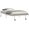 Image de vidaXL Cadre de lit sans Matelas Pliable Blanc 100x190 cm Acier