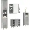 Image de vidaXL Ensemble de meubles de salle de bain 4 pcs gris béton