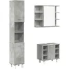 Image de Ensemble de meubles de salle de bain 3 pcs gris béton
