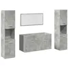 Image de vidaXL Ensemble de Meubles de Salle de Bain 4 pcs Gris béton