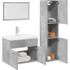 Image de vidaXL Ensemble de meubles de salle de bain 4 pcs gris béton