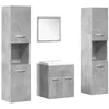Image de vidaXL Ensemble de Meubles de Salle de Bain 5 pcs Gris béton, Armoire de Salle de Bain, Placard de Salle de Bain, Meuble de Rangement de Salle de Bain