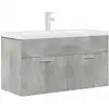 Image de vidaXL Armoire lavabo de salle de bain avec bassin intégré et robinet