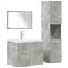 Image de vidaXL Ensemble de Meubles de Salle de Bain 4 pcs Gris béton
