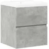 Image de vidaXL Ensemble de Meubles de Salle de Bain 2 pcs Gris béton, Armoire de Salle de Bain, Meuble de Salle de Bain, Meuble de vestiaire