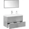 Image de vidaXL Ensemble de meubles de salle de bain 3 pcs gris béton