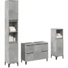 Image de vidaXL Ensemble de meubles de salle de bain 3 pcs gris béton