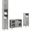 Image de vidaXL Ensemble de meubles de salle de bain 3 pcs gris béton